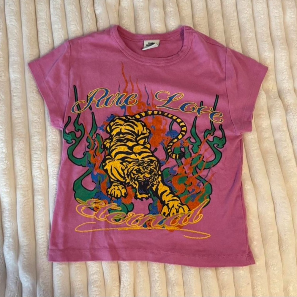 Urban Outfitters Pink Tiger Graphic Tee